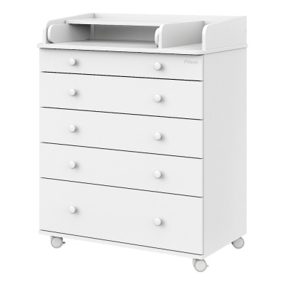 Комод пеленальный раскладной на колёсах Pituso Tori Белый-белый 01